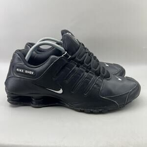 Nike Shox NZ Running Sneakers Men Size 12 Black Athletic Comfort Low Top Shoes